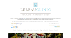 Desktop Screenshot of lebeauclinic.com